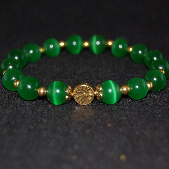 Tree of Life Bracelet,Cat Eye Like Beads,Colorful Bracelet - Picture 1 of 2